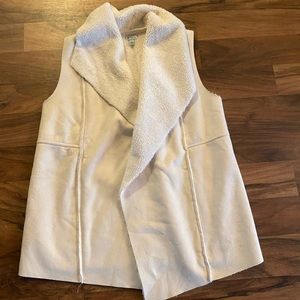 Cream furry vest